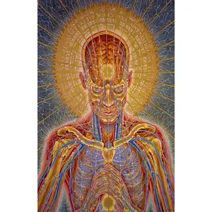 Alex Grey Psychedelic Trippy Poster, Alex Grey Fan Gift, Psychedelic Art Print