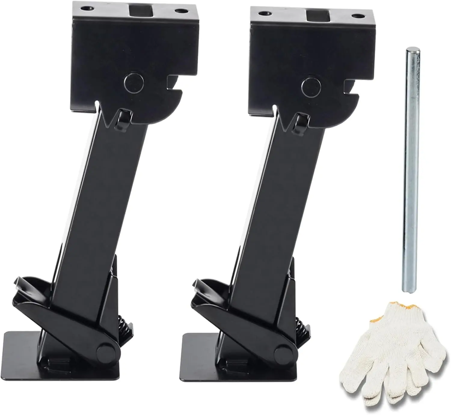 Set of 2 Trailer Stabilizer Leveling Jacks Folding Telescoping  for Travel RV Camper - 1000lbs Capacity Each