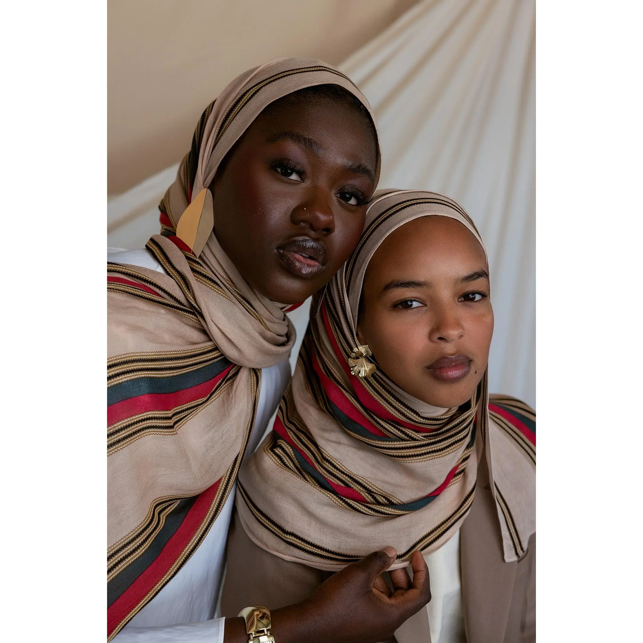 VELA Hijab for Women - Soft Woven Fabric, Printed Square Design with High Coverage for an Elegant Hijab Style