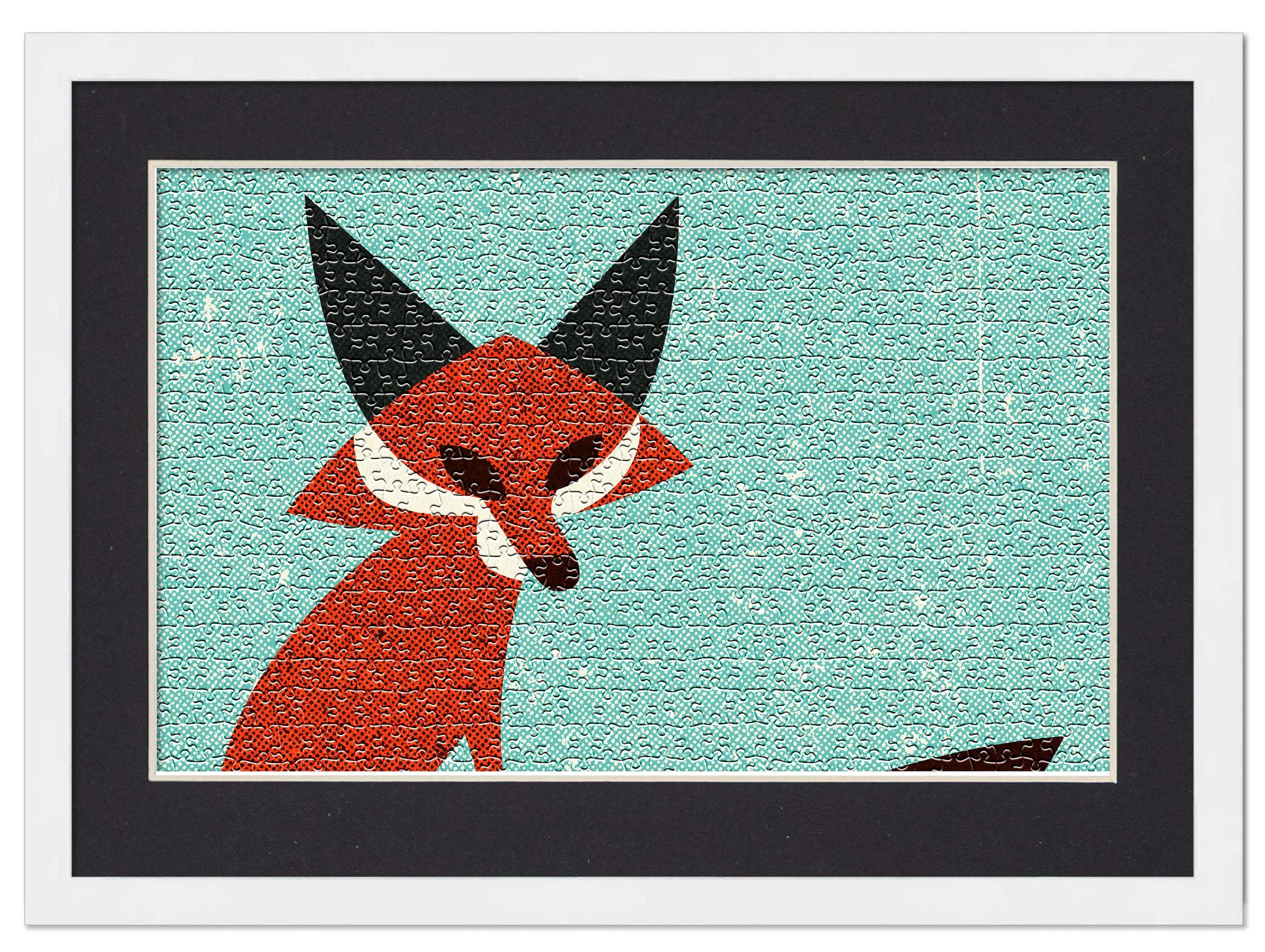19.75x27.5 Jigsaw Puzzle Frame Kit - Kit Includes Puzzle Glue Sheets, White Wood Puzzle Frame with Black Mat, UV Acrylic, Backing,, Hanging Hardware