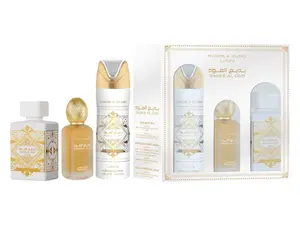 (3pc Gift Set) Honor and Glory by Lattafa 3.4oz EDP + 1.7oz Hair Mist + 200ml Body Spray