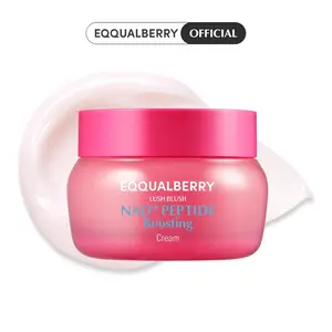 EQQUALBERRY NAD+ Peptide Boosting Cream – NAD+ 5% & 13 Peptides Anti-Aging Face & Body Cream | Firming & Lifting Pink Neck Cream for Sagging Skin, 1.69 fl.oz / 50ml
