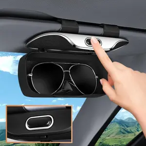 Car Sun Visor Sunglasses Holder, Auto Eyeglasses Organizer Box, Vehicle Visor Accessories Glasses Protective Storage Case for Woman Man, Car Organizers