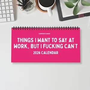 2026 Things I Want To Say At Work Desk Calendar Pink Office Stationery Supplies