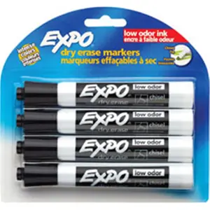 Sanford Brands  Expo Dry Erase Chisel Tip Markers - Black