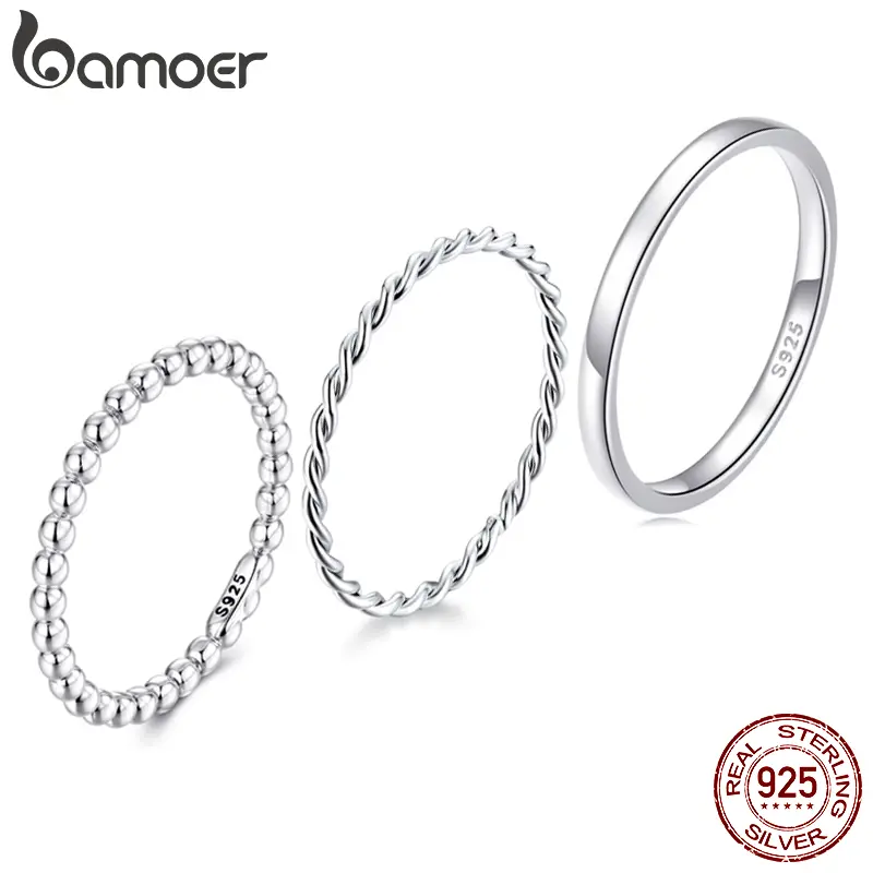 Solid 925 Sterling Silver Eternity Bead Wedding Band Ring, Minimalist Thin Chic Statement Band Ring Comfort Fit