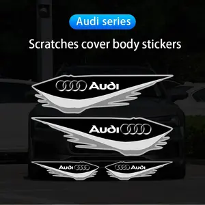 Car Body Decal Stickers Styling Emblem Accessories For Audi Q7 A8L A5 A6 A7 Q8 A4 SQ7 S4 S8 S6 S7 S5 S3 SQ5 e-tron Q5 Q3 Q6 SQ6 SQ8 Q4 SQ2 A3 TTS Q2 A8 S1 A1 Quattro