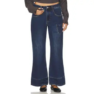 With Jean Claudia Jeans in Washed Indigo