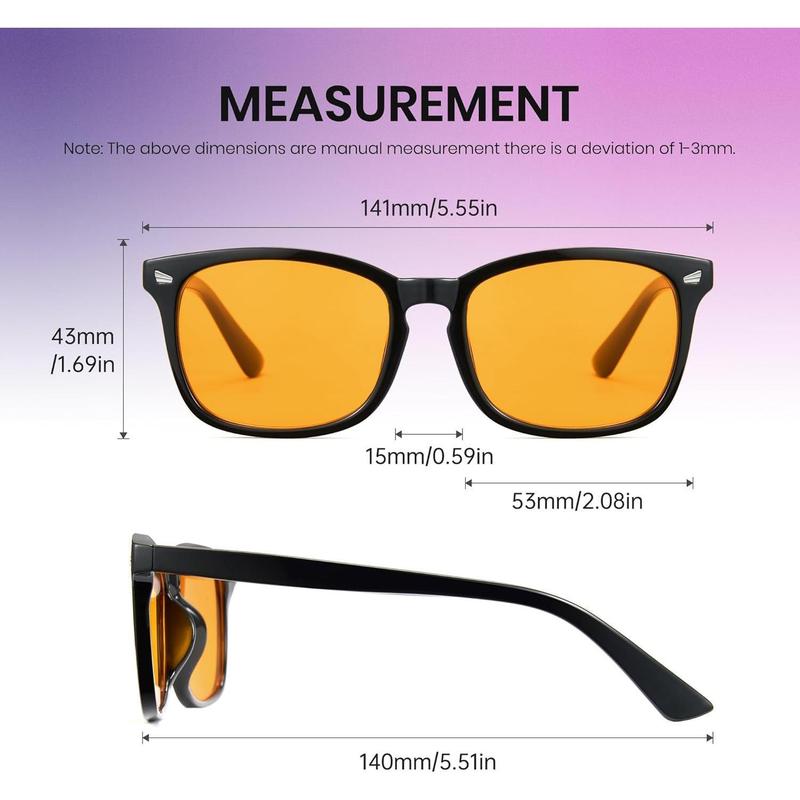 2026 Blue-light Blocking Gaming Glasses--Lightweight Eyeglasses for Men& Women with Orange Lens-Daily Use