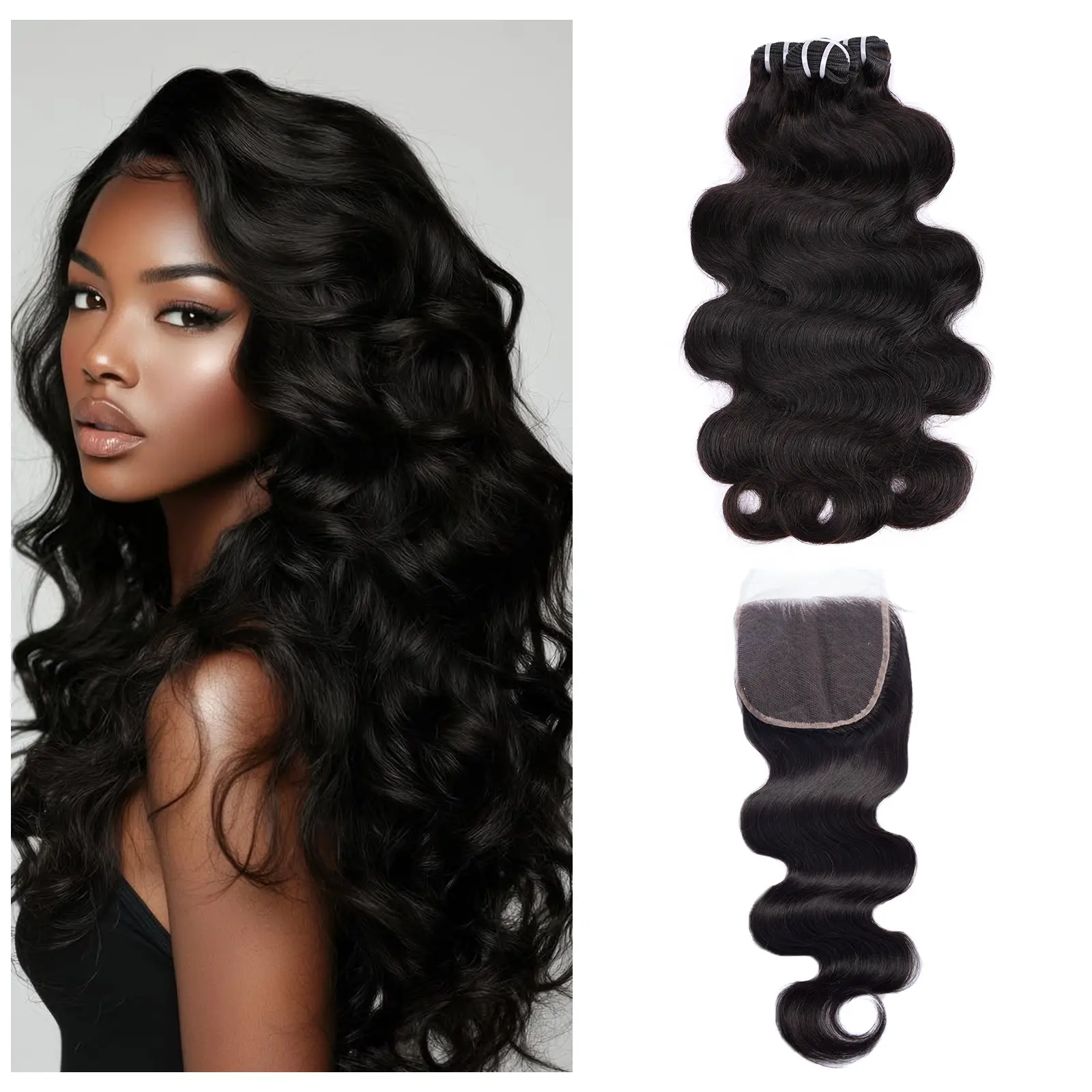Msgem Hair 16A Body Wave Bundles With Closure Human Hair Body Wave12-32 Inch 3pcs lot Weave Extensions No Chemical Process 5x5 Lace Body Wave Closure #Deals For You Days#tiktokshopdealsforyoudays