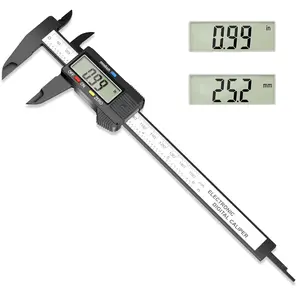 Digital Caliper Calipers Measuring Tool, 0-6inches Electronic Caliper with Premium Large LCD Screen, Inch and Millimeter Convert, Auto-Off Feature, High Precision and Clear Display