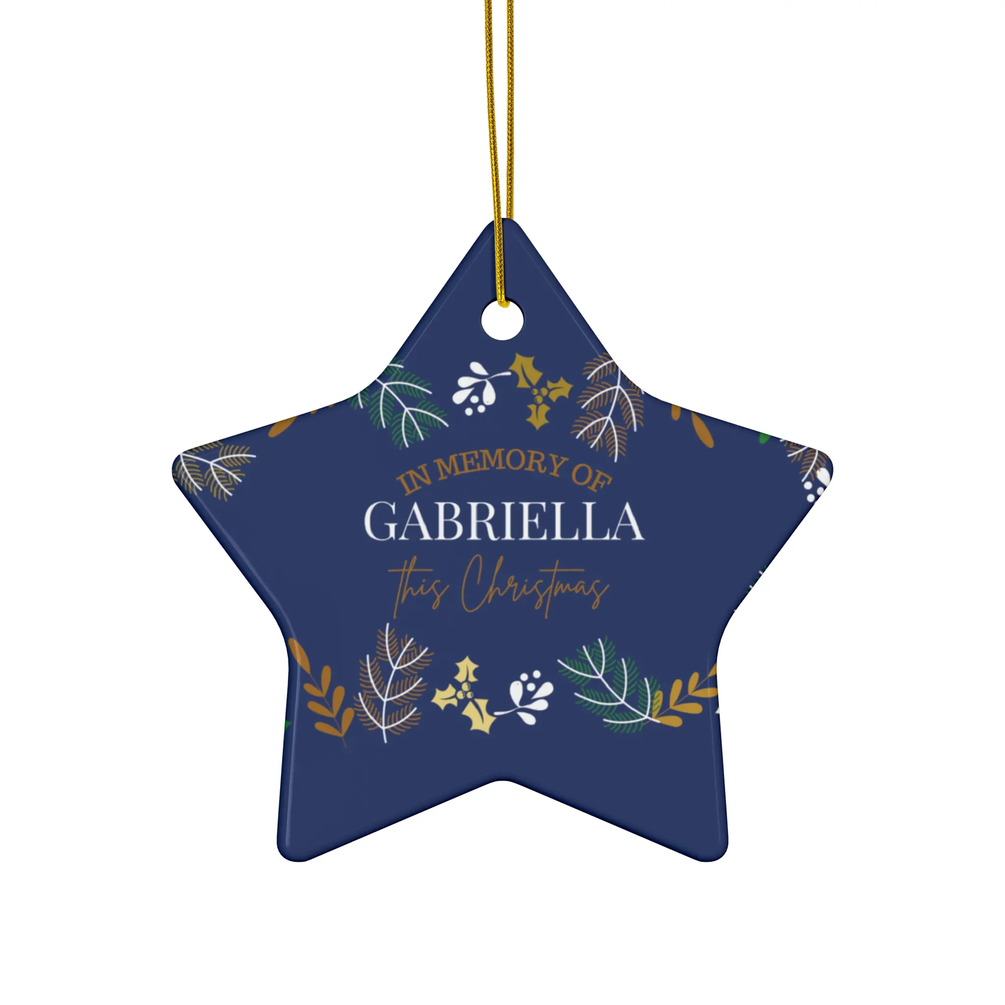 Personalized Ceramic Memory Ornament