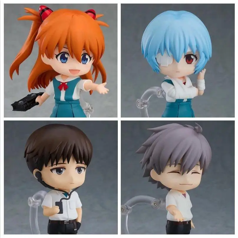 Nendoroid EVA Movie Version Articulated Anime & Manga Collectible Action Figures (Asuka Langley, Rei Ayanami, Shinji Ikari, Kaworu Nagisa)
