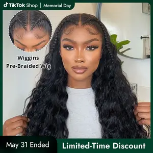 [Summer Essential] Wiggins Hair Pre Braided Glueless Loose Deep Wave Wig 13x6 Lace Frontal Wigs Human Hair Pre Everything Pre Stylist Wig Ear To Ear Natural Hairline Ready To Go Wig #tiktokshopmemorialday