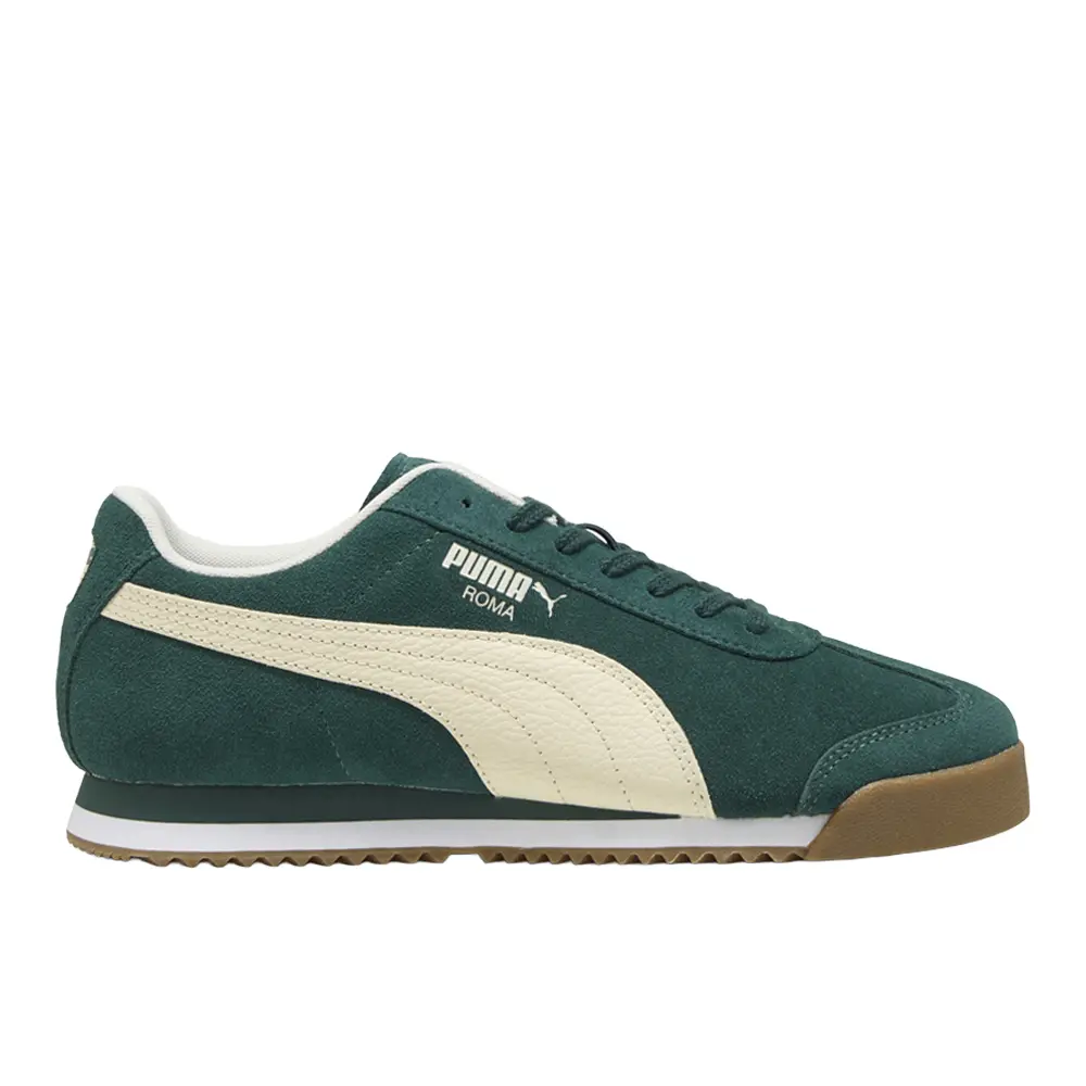 PUMA Mens Roma Suede Lace Up Sneakers Shoes Casual - Green