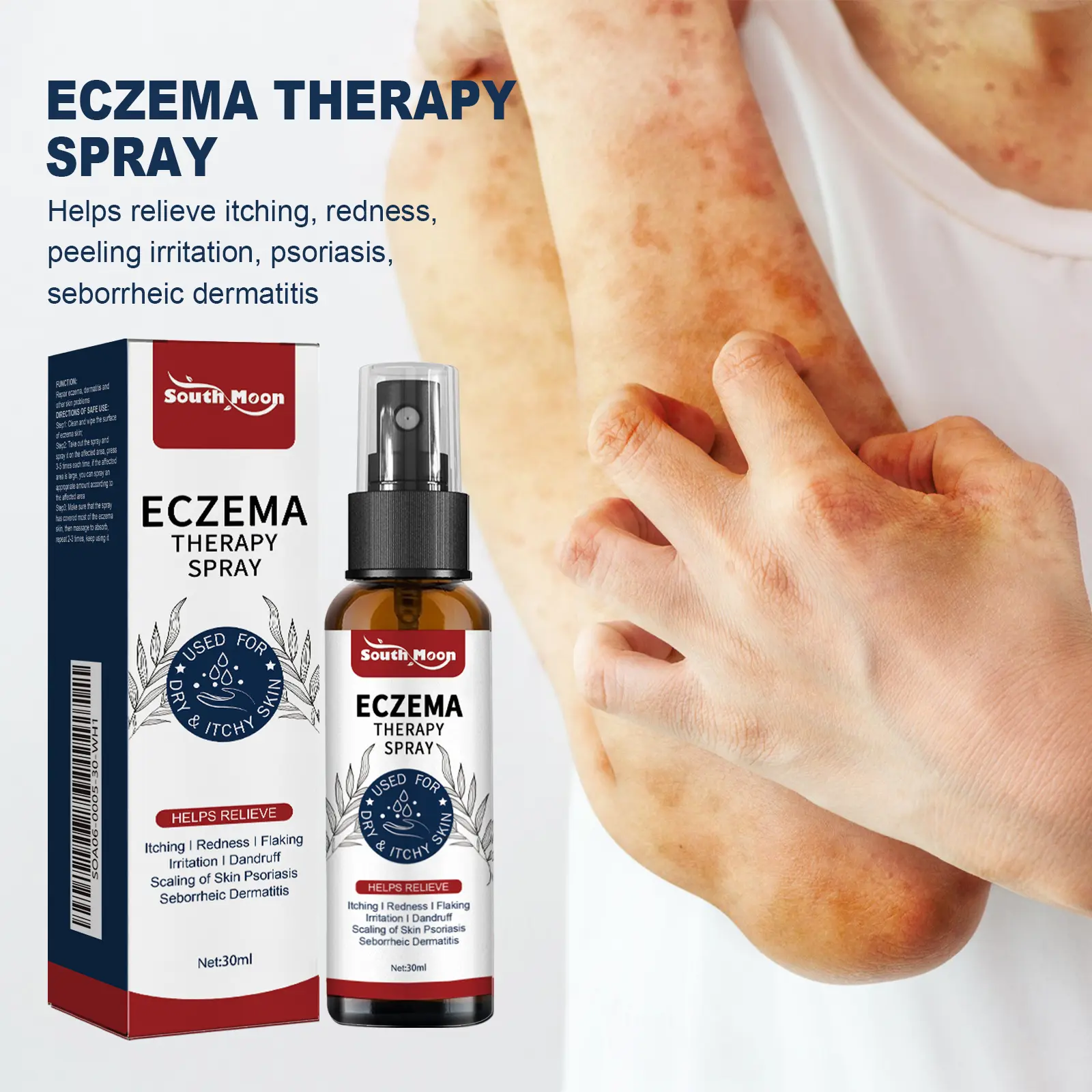 South Moon Eczema Therapy Spray - Gentle, Soothing Relief for Irritated Skin (Beauty & Personal Care Skincare Moisturizer Mist)