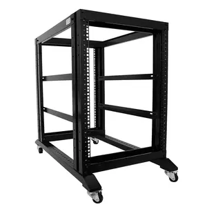 15U Rack 4 Post Open Frame 19" Server/Audio Data Steel Rack 32" Deep