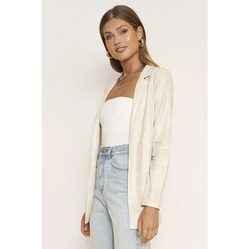 Heaven Suede- Oversized Cream Suede Bazer