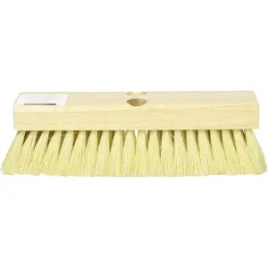 08755 10-Inch Deck Scrub Brush with 1 Tapered and 1 Threaded Hole