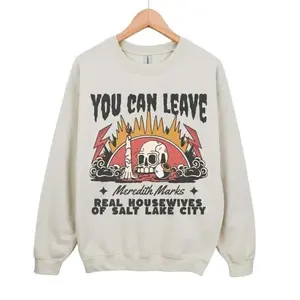 Rhoslc Leave Meredith Unisex Crewneck Sweater - Bravo Tv Gifts Feat. Lisa Barlow, Reality Von Tease Sweater Classic Cotton