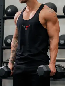 Men's Slim Fit Racerback Gym Tank Top, Quick Dry Breathable Muscle Stringer, Multi-Wear Workout Sleeveless Shirt for Bodybuilding, Fitness, Training, Streetwear & Daily Casual