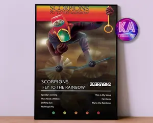 Scorpions Poster | Fly to the Rainbow Poster | Album Poster Prints | Wall Decor Posters | Album Cover | Rock Music Poster