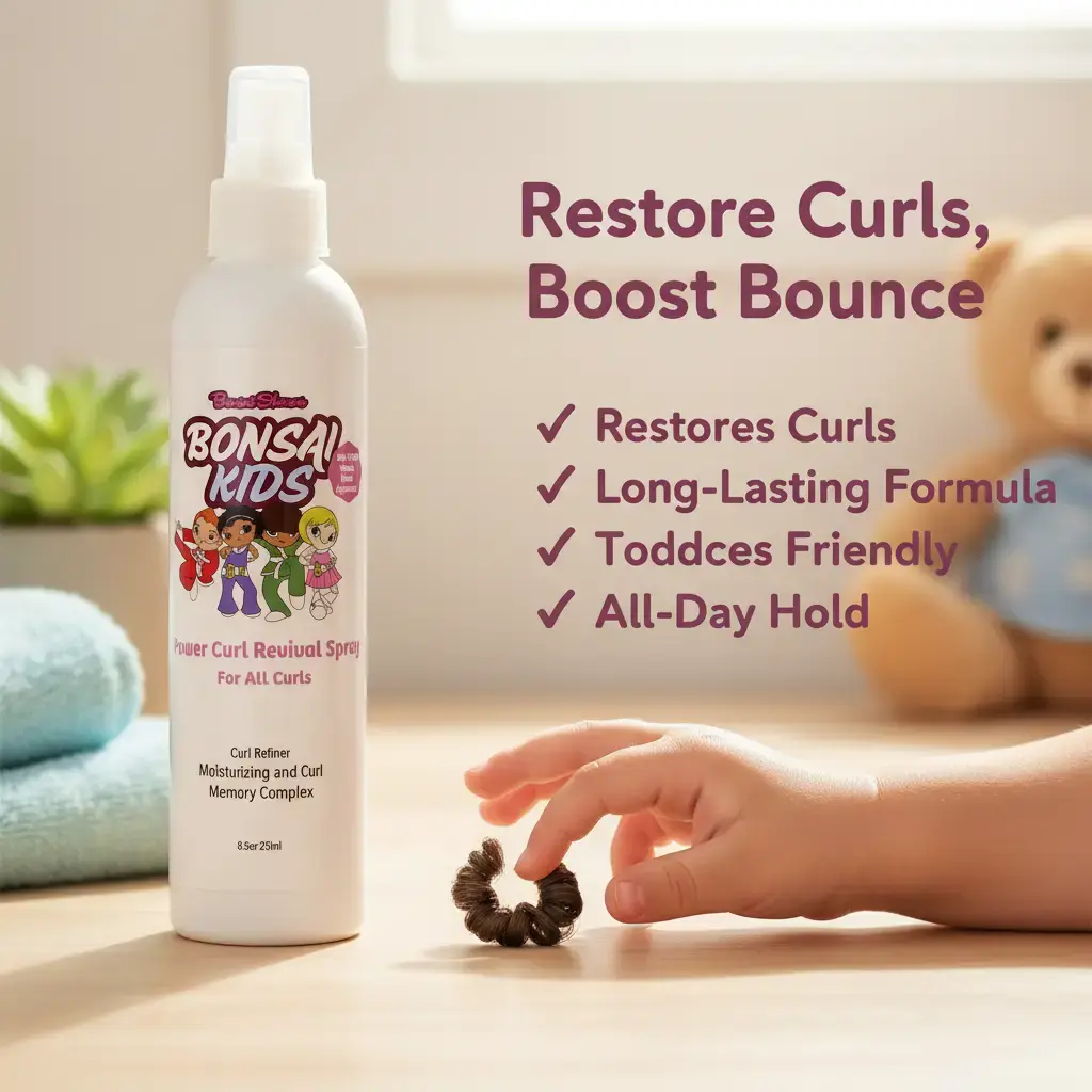 Curl Spray 8oz fl. oz. Curl Spray  for Curly Hair - Restores Curls & Bounce - Long-Lasting for Curly Hair for Girl - Toddlers Frizz - All day