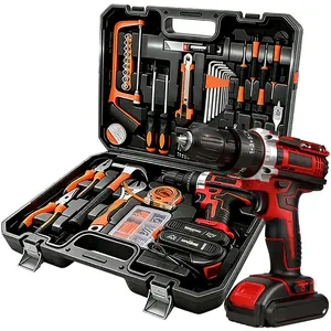 128 Piece Power Tool Combo Kits with 21V Cordless Drill, Household Tools Set with DIY Hand Tool Kits For Fence Installation, Room Décor, FurnitureAssembly, And Daily Repairs#fathersdaygift summervibes☀️