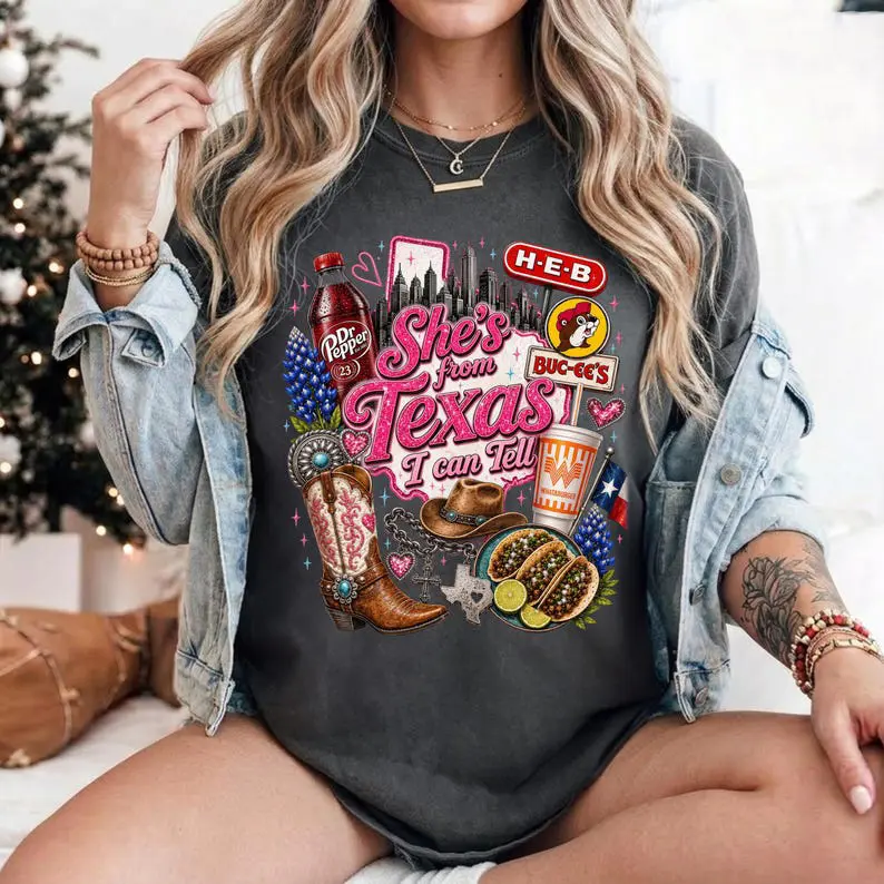 She's From Te3xas , Can Tell Shirt, Te3xas Native #Southern Charm Cowgirl Tee