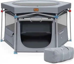 Portable Pet Playpen, Foldable Dog Playpens for Indoor and Outdoor Exercise, Pop Up Pet Fence with Carrying Case for Dogs/Puppies