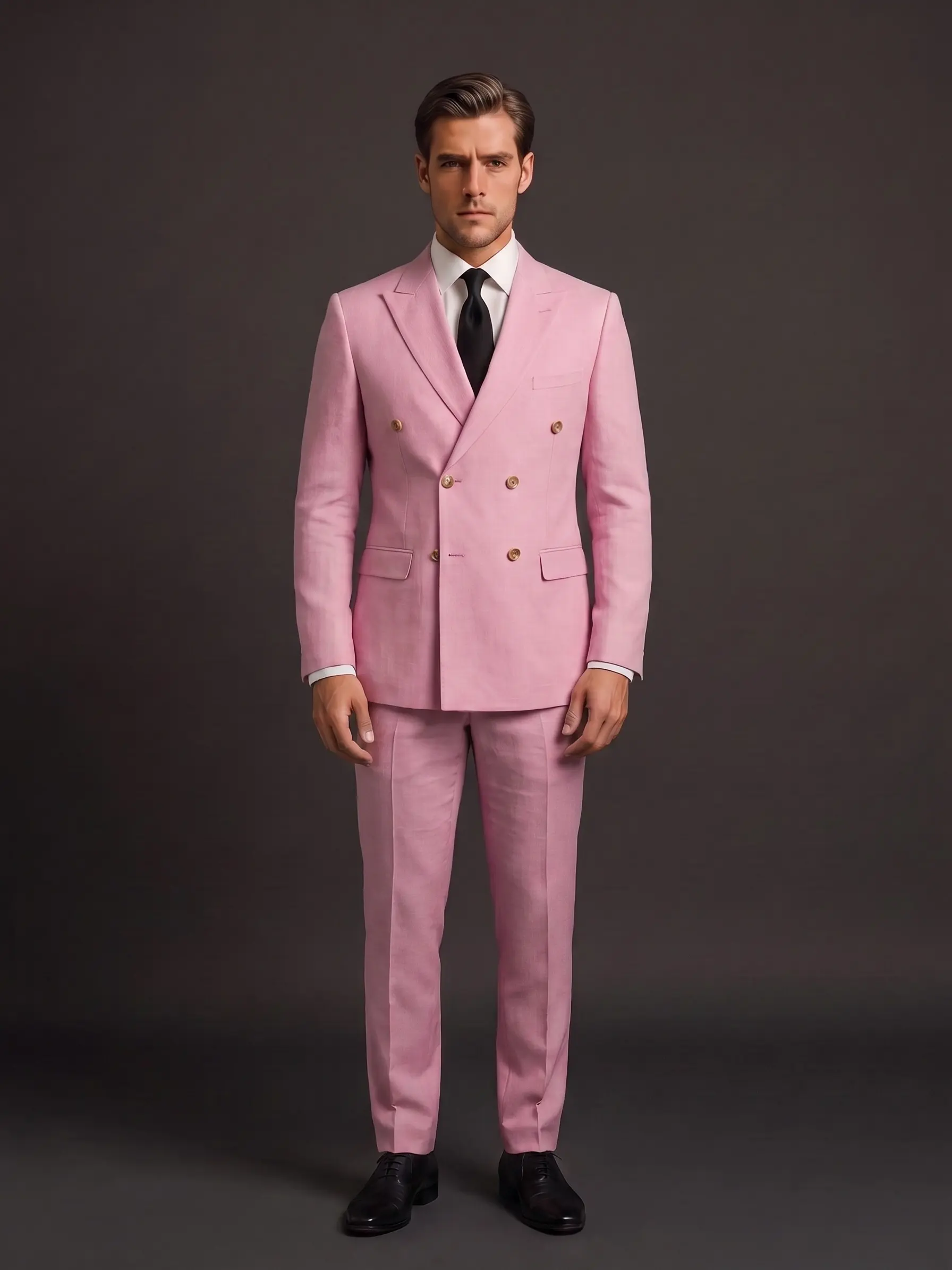 Men's 2-Piece Suit Button-Front Blazer & Pants, Chic Polished Look for Business, Formal Weddings, Party, Streamlined Dressy Set Formal Attire Formal Blazer