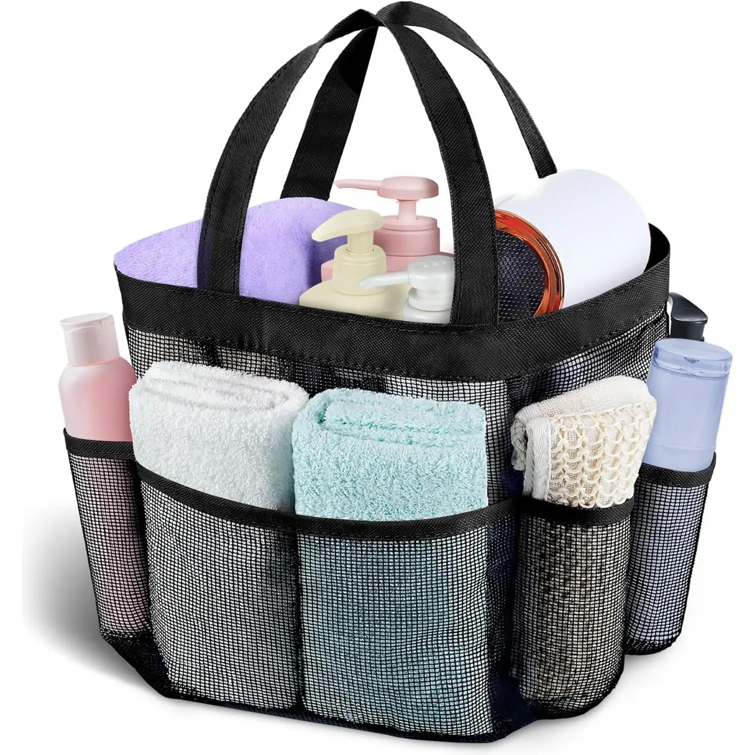 Mesh Shower  Portable, Quick Dry Hanging Shower Tote Bag for College Dorm Room Essentials, Large Capacity Shower  Dorm for Bathroom Gym Swimming