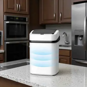 13L Smart Sensor Trash Can – Automatic Lid for Bathroom & Living Room