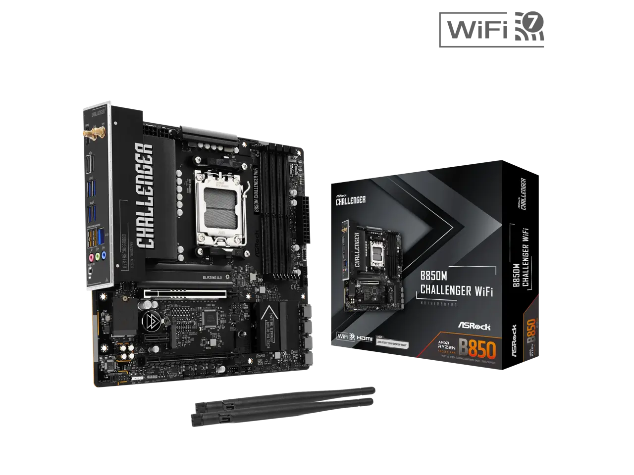 ASRock B850M Challenger WiFi AM5 AMD B850 Micro ATX Motherboard