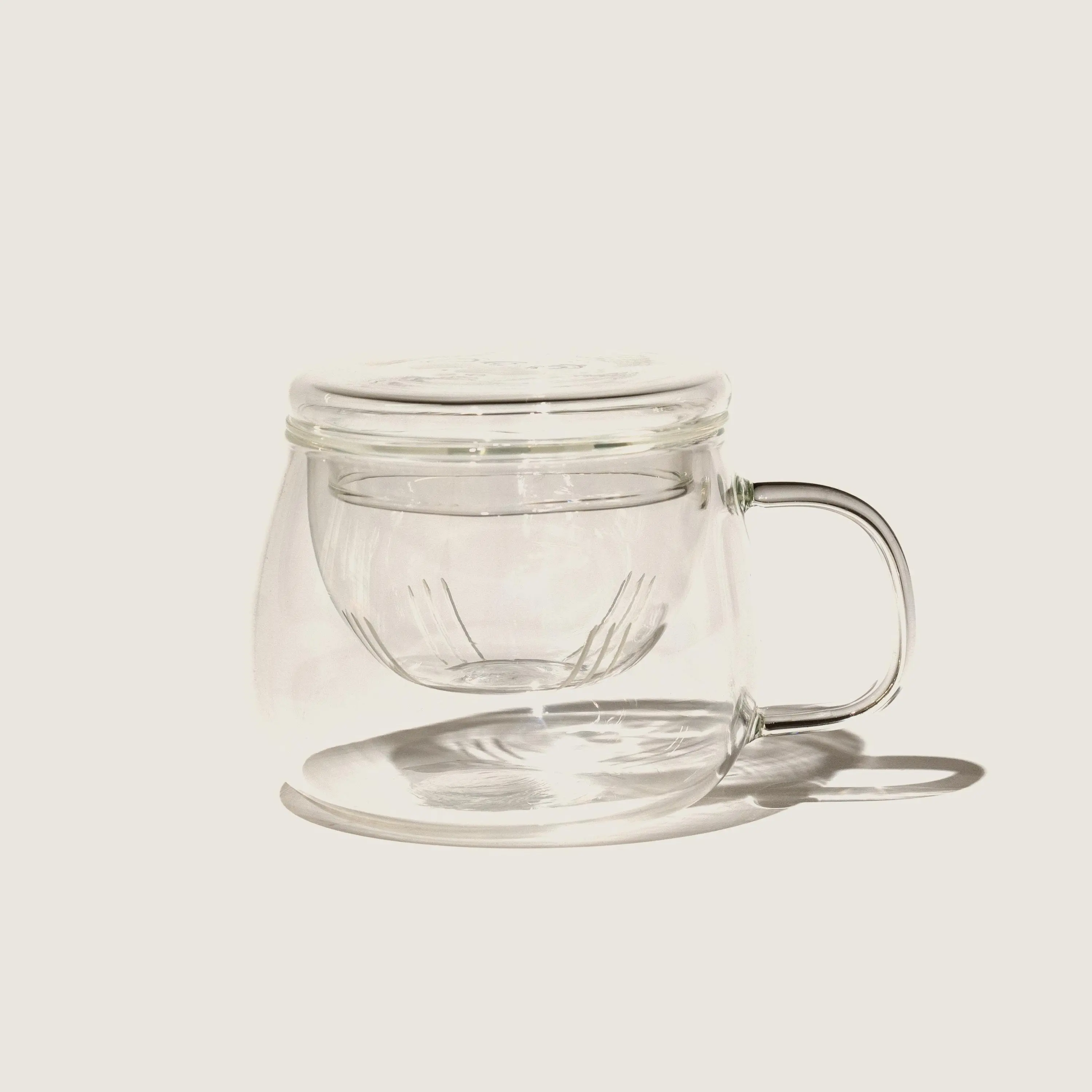 Dewdrop Cup - Glass tea infuser with glass filter and lid