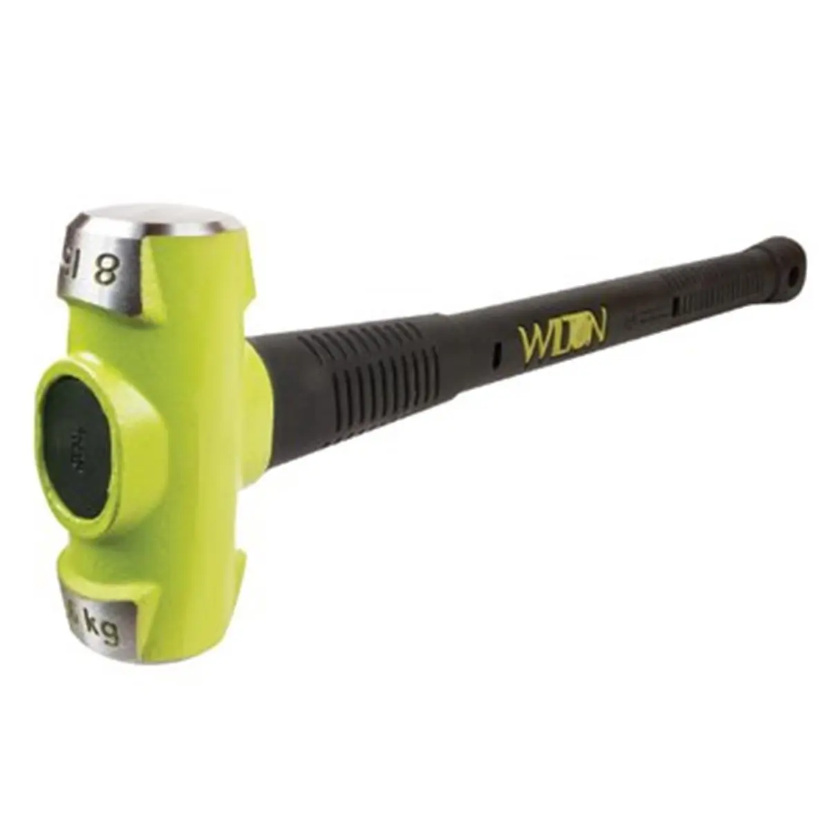 Wilton 6 lb. Drop-Forged Steel Head Sledge Hammer - 16 in. Bash Design, Non-Slip Vulcanized Rubber Full Grip, Portable Hand Tool, Hardware, 2 in. Ht, 5 in. Wd, Masonry Hammer, Hand Tools, Hammers