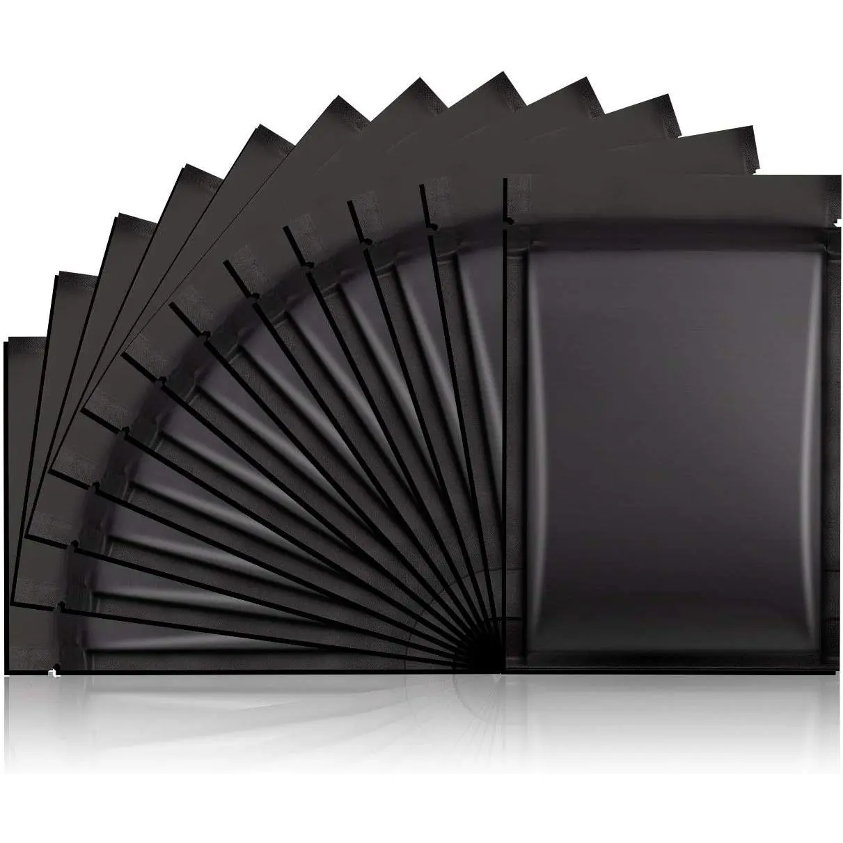 100 count 4"X 6" Smell Proof Bags Resealable Mylar Bags Foil Pouch Double-Sided Flat Ziplock Bag Matte Black
