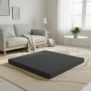 Zabuton Meditation Mat Large Floor Pillow for Adults & Yoga Meditation Cushion High Density Foam Floor Seating with Washable Cover 31x31 Inch (Black)