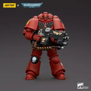 JOYTOY Official Articulated Super Sci-Fi Action Figure JOYTOY Warhammer 40K 1/18 Scale Red Armor Ancient Costume Blood Angels Intercessors Highly Poseable Desktop Display Collectible Gift, Model Kit, Collectible Figurine, Detailed Sculpt, JT6649
