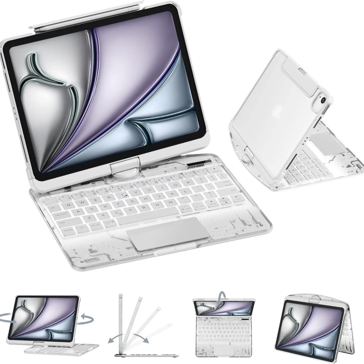 Transparent white(not include iPad!!!)