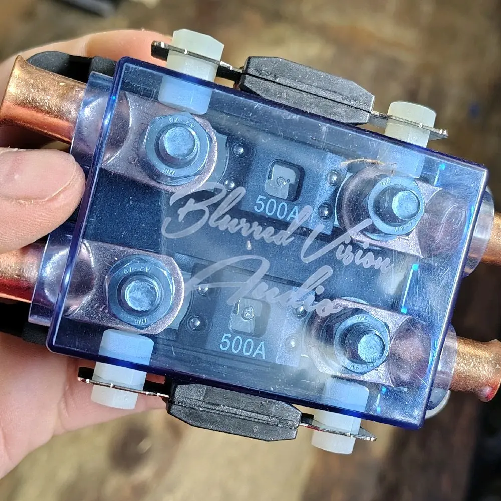 Blurred Vision Audio BV-2Mega Fuse Holder, Fuses & Lugs (Loaded)