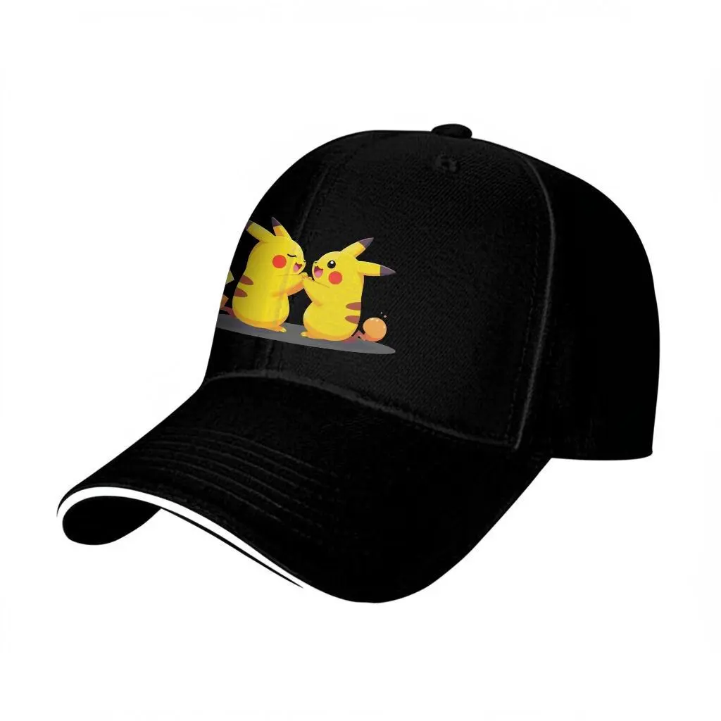 PIKACHU Baseball Hats, for Men, Cute, Funny, Women's Ponytail Hat, PIKACHU Printed Baseball Cap, Resist Hats, Popular, Soft