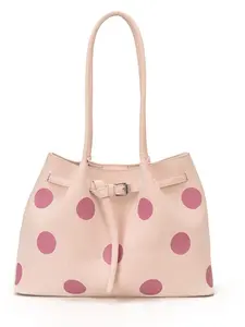 Large Capacity Women's 2026 New Fashion Polka Dot Bucket Bag, Stylish Shoulder Bag for Office Commute, Trendy and Casual Design