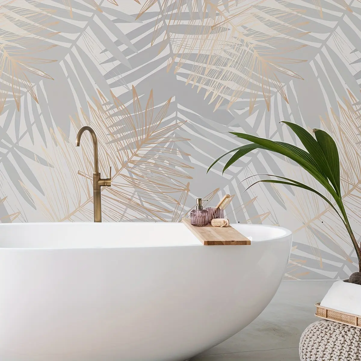 3pcs Gold Banana Leaf Self-Adhesive Wallpaper PVC Cuttable Closet Sticker Desk Drawer Furniture Renovation