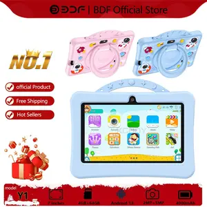 Bdf Kids Tablet 7 Inch Android 13, Mediatek 8321 4-Core, 4GB RAM + 64GB ROM, WiFi 2.4g, Wireless Tablet, IPS Screen, Dual Camera, Parent Control, Learning Tablet