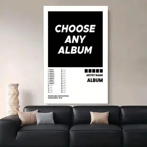 Framed 1pc Wooden Framed album cover Canvas    High quality Wall Art Prints Poster Direct hanging Wall Picture Decor for Home Gifts, valentinc'S day, Spring Festival, room decor, living room, bathroom, bedroom