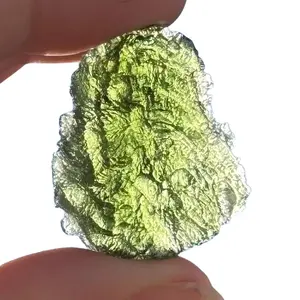 Big 8.26 Gram Moldavite - Ancient Impact Glass Collectible with Unique Natural Formation crystal