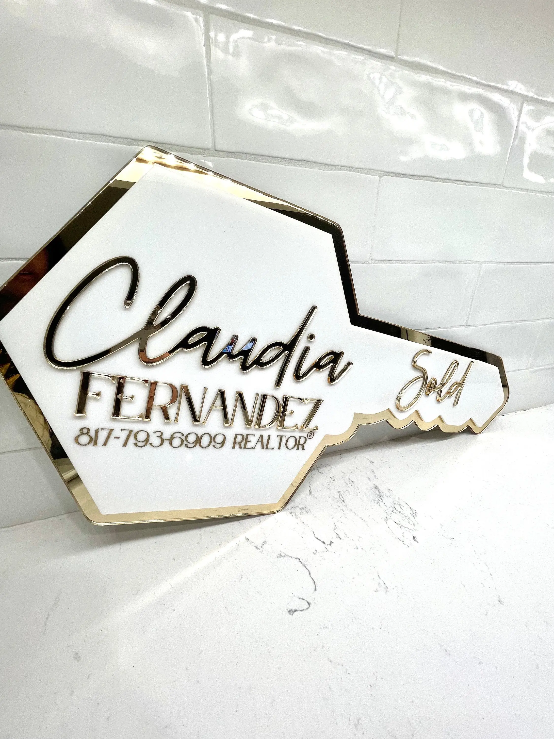 Luxury Realtor Key Sign | personalized Sold Sign | Key Sign | Realtor Closing Sign