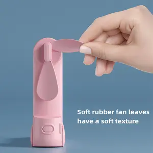 Cartoon Animal Design Handheld Fan, USB Rechargeable Mini Hand Rope Buckle Fan, Portable Foldable Desk Fan for Home Office Outdoor