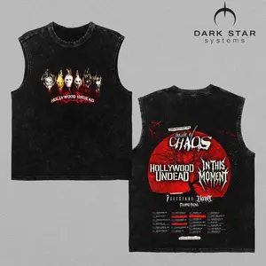 Hollywood Undead Taste of Chaos Tour Graphic T-Shirt | Hollywood Undead Concert Merch Tee | Rock Rap Band Shirt | Vintage Streetwear Graphic Tee | Oversized Music Fan Apparel | Hoodie Sweatshirt Tank Top Available | Unisex Tour Merch Gift
